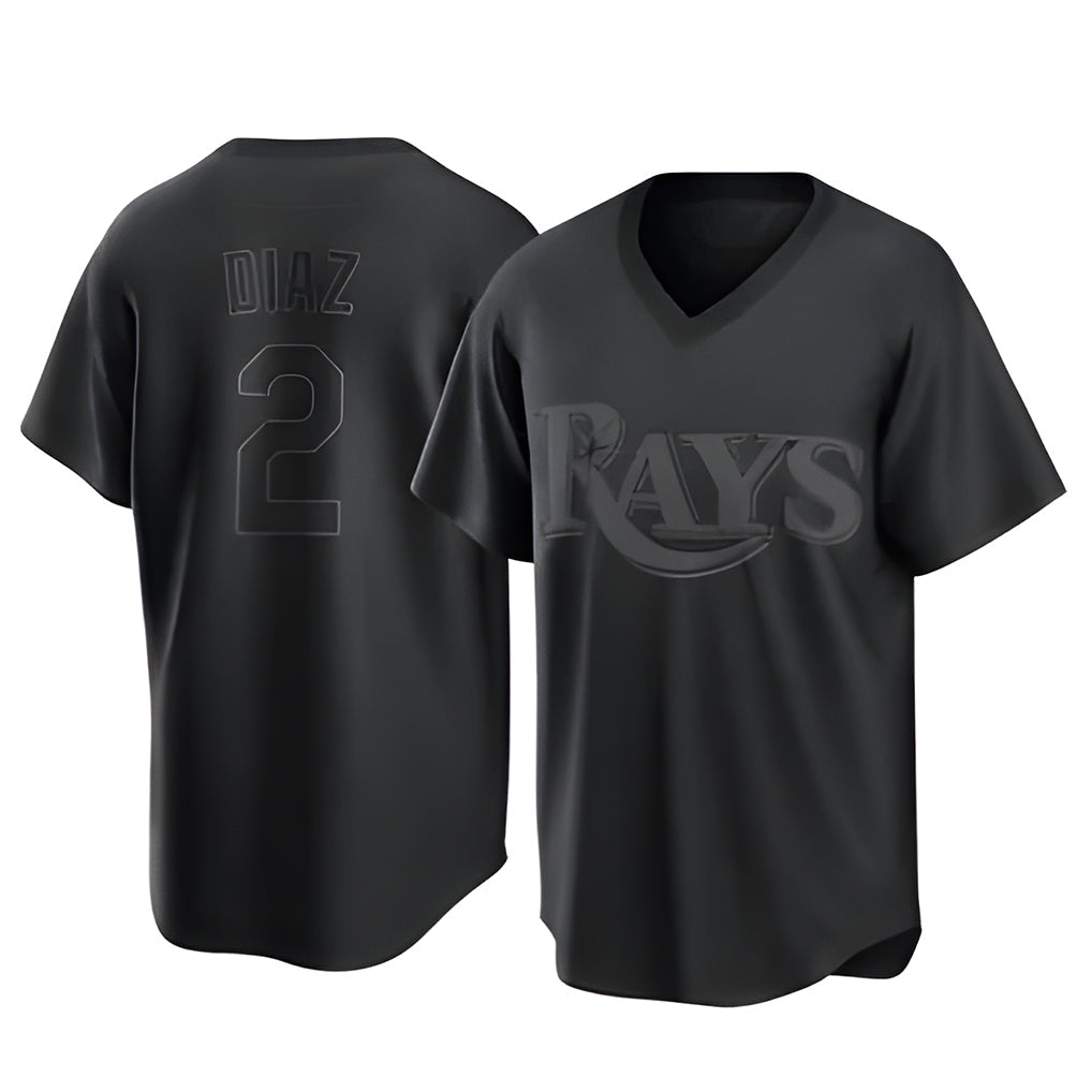 Choea TB.Rays #2 Yandy Diaz Player Black Home Game Stitched Jerseys