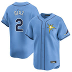 Choea TB.Rays #2 Yandy Diaz Player Light Blue Home Limited Stitched Jerseys