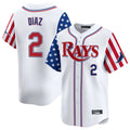Choea TB.Rays #2 Yandy Diaz Player White 2025 Independence Day Vapor Premier Limited Stitched Jerseys