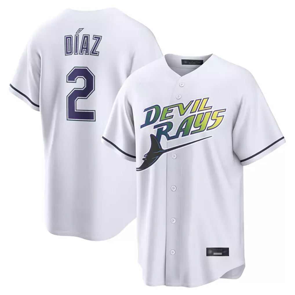 Choea TB.Rays #2 Yandy Diaz Player White City Connect Home Stitched Jerseys