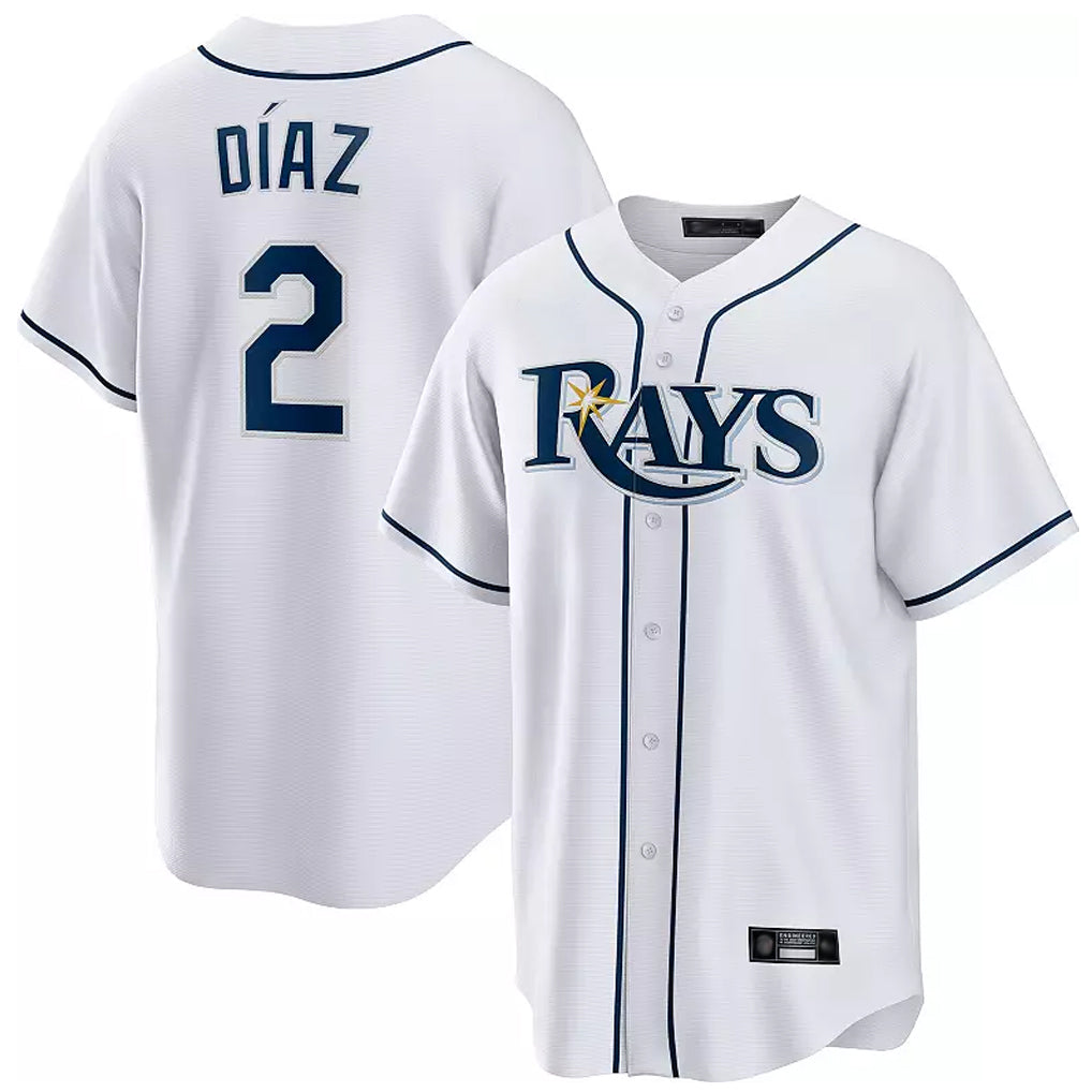 Choea TB.Rays #2 Yandy Diaz Player White Home Game Stitched Jerseys