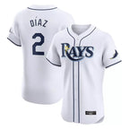 Choea TB.Rays #2 Yandy Diaz Player White Home Limited Elite Stitched Jerseys