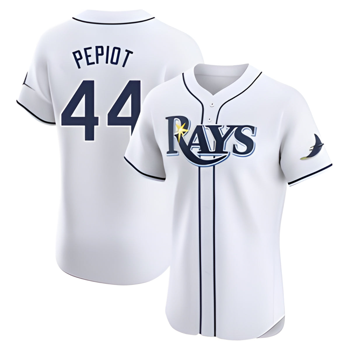 Choea TB.Rays #44 Ryan Pepiot Player White Home Limited Elite Stitched Jerseys