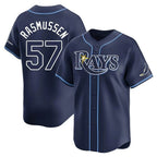Choea TB.Rays #57 Drew Rasmussen Player Navy Home Limited Stitched Jerseys