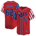 Choea TB.Rays #62 Jonathan Aranda Player Red 2025 Independence Day Vapor Premier Limited Stitched Jerseys