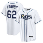 Choea TB.Rays #62 Jonathan Aranda Player White Home Game Stitched Jerseys