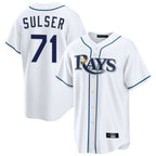 Choea TB.Rays #71 Cole Sulser Player White Home Game Stitched Jerseys
