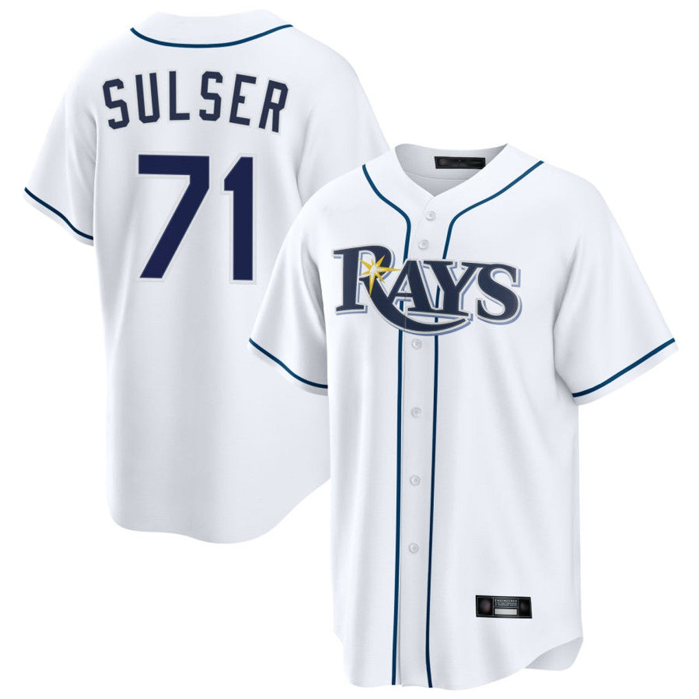 Choea TB.Rays #71 Cole Sulser Player White Home Game Stitched Jerseys