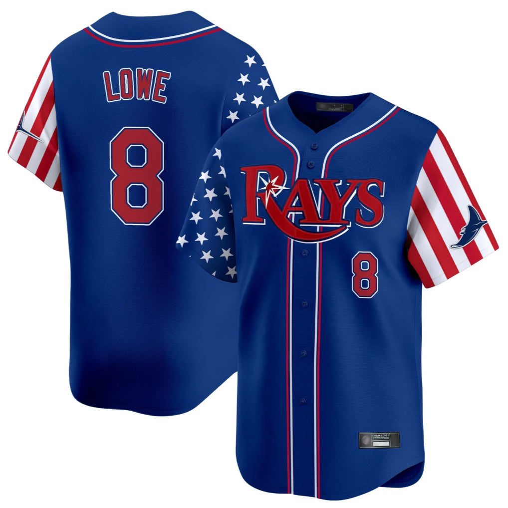 Choea TB.Rays #8 Brandon Lowe Player Royal 2025 Independence Day Vapor Premier Limited Stitched Jerseys