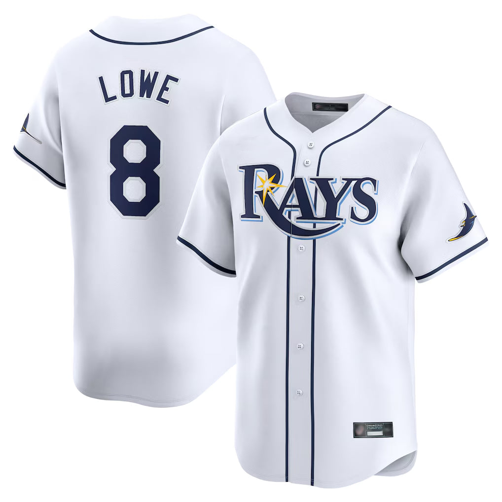 Choea TB.Rays #8 Brandon Lowe Player White Home Limited Stitched Jerseys