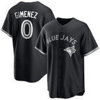 Choea T.Blue Jays #0 Andres Gimenez Player Black Home Game Stitched Jerseys