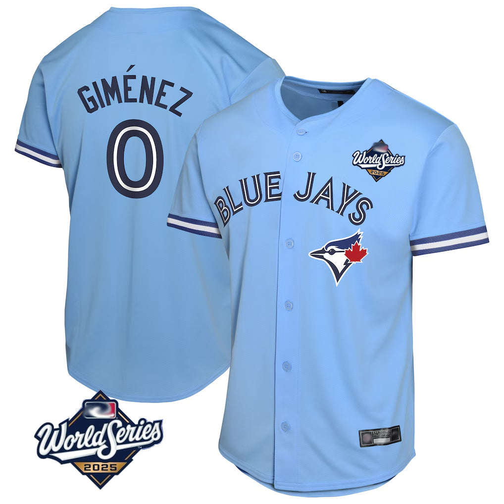 Choea T.Blue Jays #0 Andres Gimenez Player Blue 2025 World Series Game Stitched Jerseys