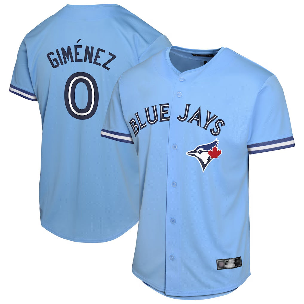 Choea T.Blue Jays #0 Andres Gimenez Player Blue Home Game Stitched Jerseys