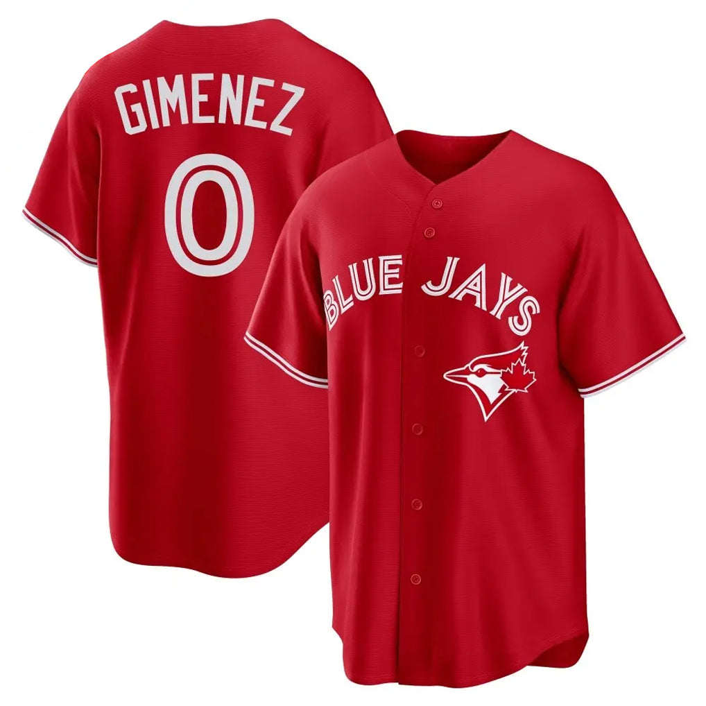 Choea T.Blue Jays #0 Andres Gimenez Player Red Home Game Stitched Jerseys