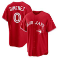 Choea T.Blue Jays #0 Andres Gimenez Player Red Home Game Stitched Jerseys