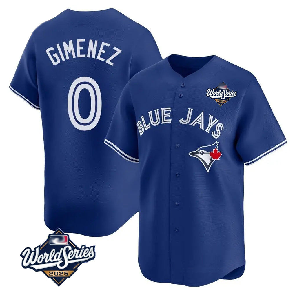 Choea T.Blue Jays #0 Andres Gimenez Player Royal 2025 World Series Limited Stitched Jerseys