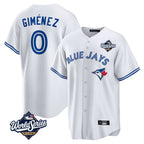 Choea T.Blue Jays #0 Andres Gimenez Player White 2025 World Series Game Stitched Jerseys