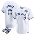 Choea T.Blue Jays #0 Andres Gimenez Player White 2025 World Series Limited Stitched Jerseys