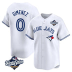 Choea T.Blue Jays #0 Andres Gimenez Player White 2025 World Series Limited Stitched Jerseys