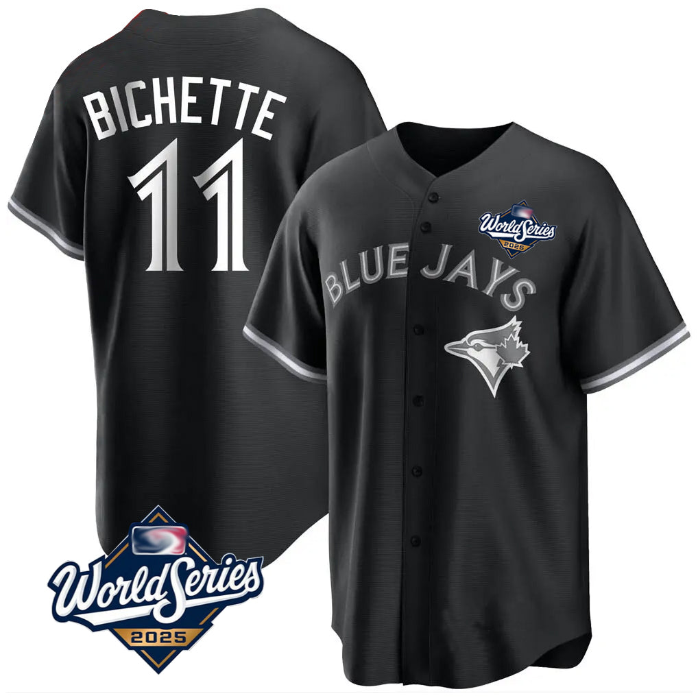 Choea T.Blue Jays #11 Bo Bichette Player Black 2025 World Series Game Stitched Jerseys