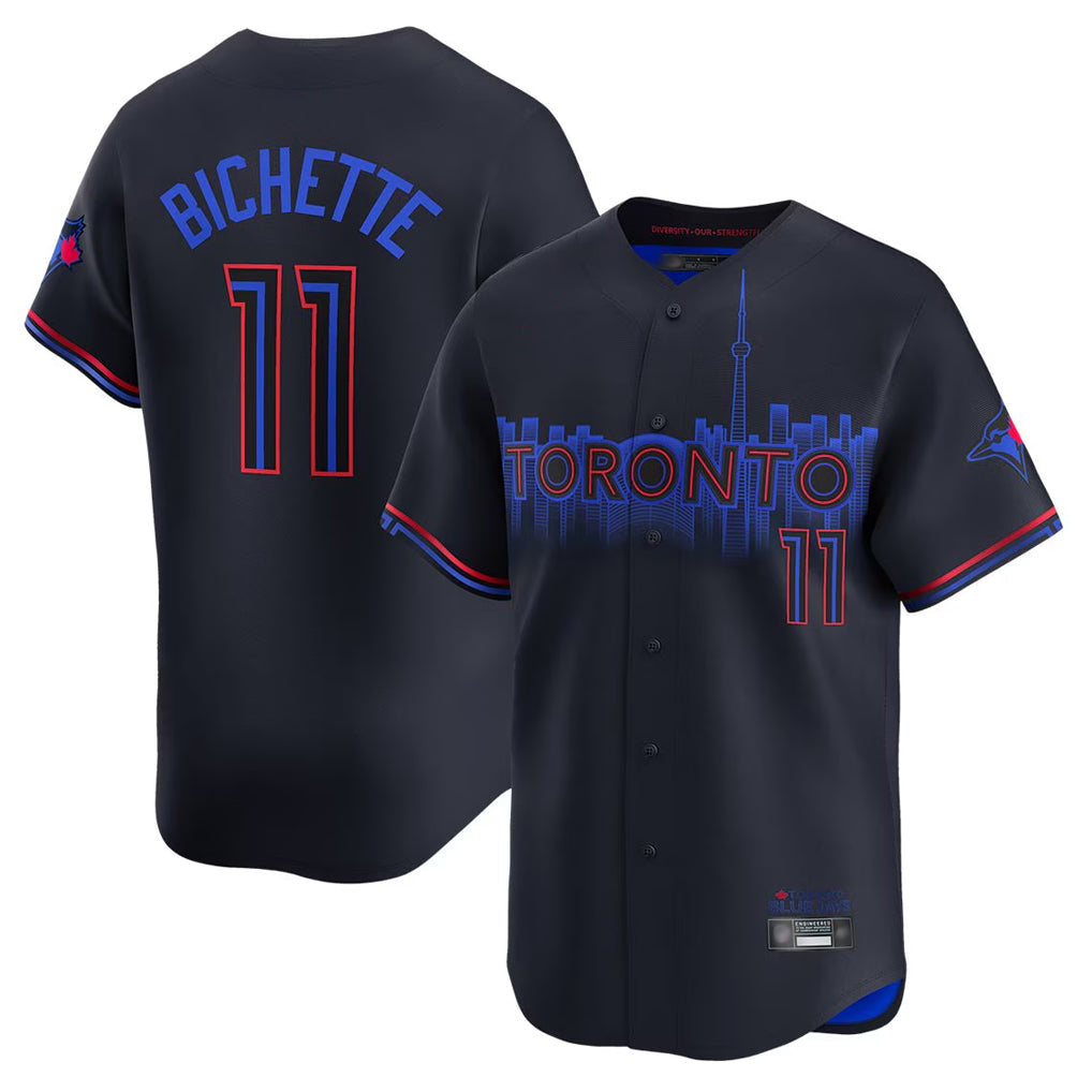 Choea T.Blue Jays #11 Bo Bichette Player Black City Connect Limited Home Stitched Jerseys