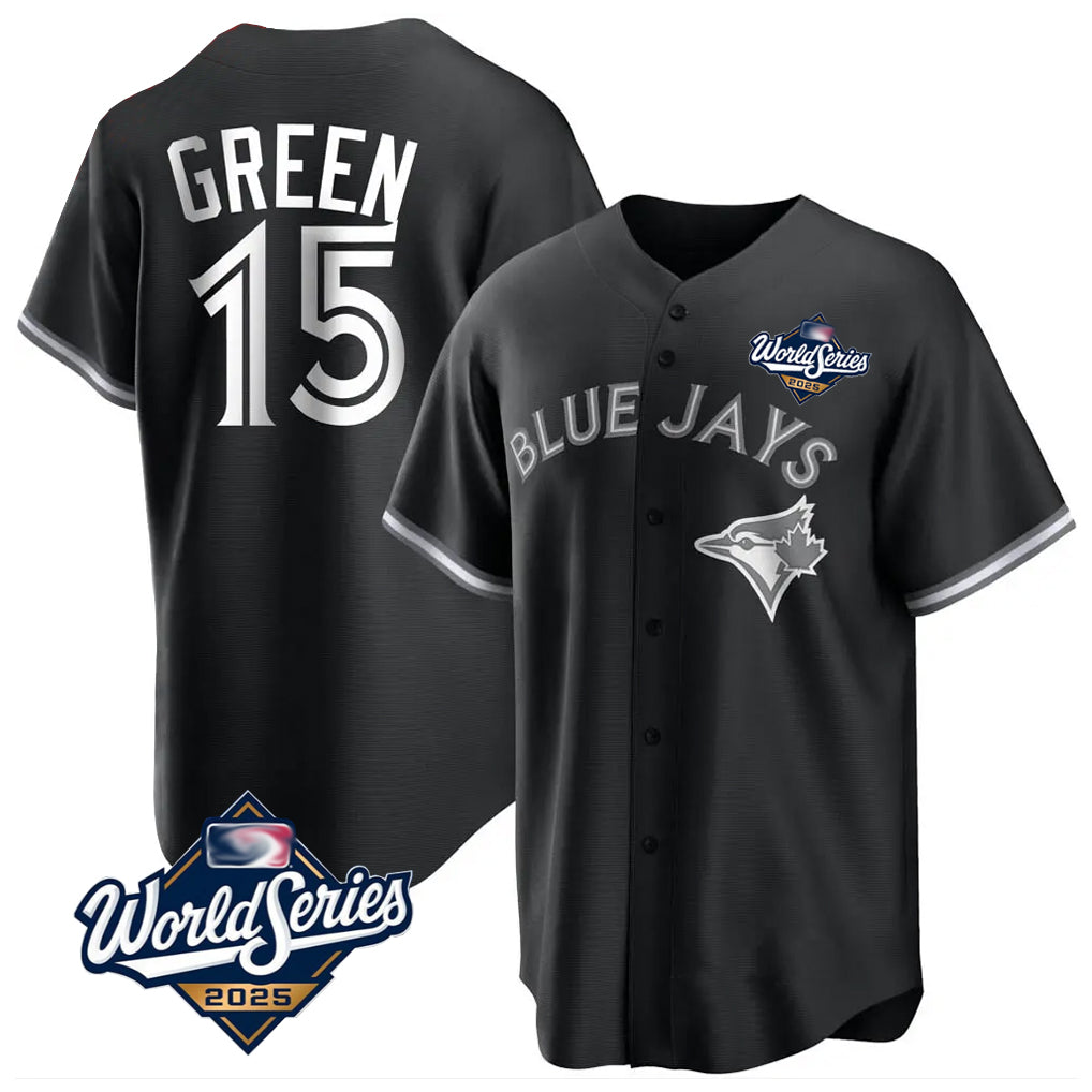 Choea T.Blue Jays #15 Chad Green Player Black 2025 World Series City Connect Limited Stitched Jerseys