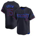 Choea T.Blue Jays #15 Chad Green Player Black&Blue City Connect Limited Stitched Jerseys