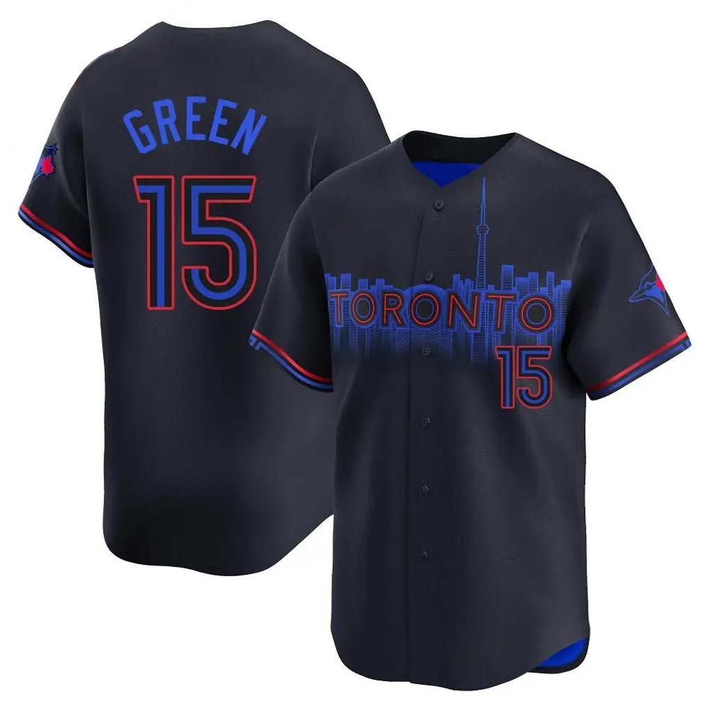 Choea T.Blue Jays #15 Chad Green Player Black&Blue City Connect Limited Stitched Jerseys