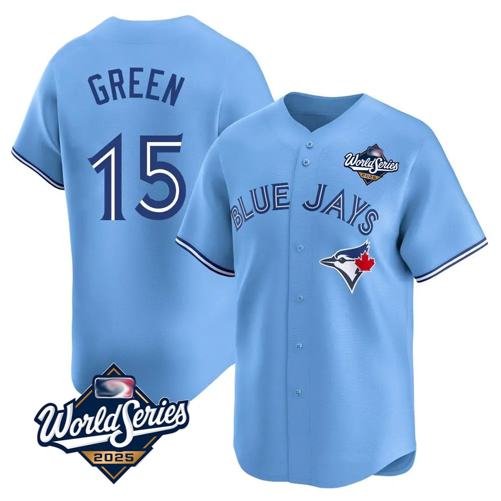 Choea T.Blue Jays #15 Chad Green Player Blue 2025 World Series Game Stitched Jerseys
