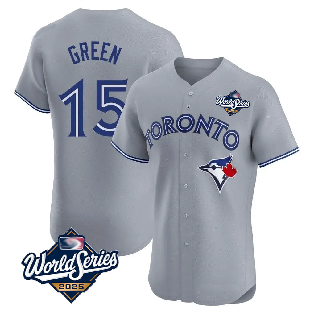 Choea T.Blue Jays #15 Chad Green Player Gray 2025 World Series Elite Limited Stitched Jerseys