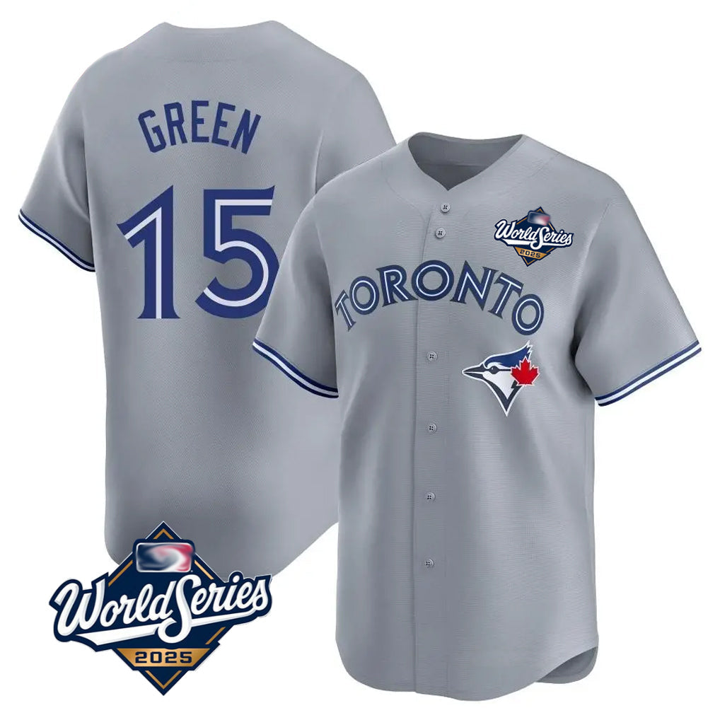 Choea T.Blue Jays #15 Chad Green Player Gray 2025 World Series Home Limited Stitched Jerseys