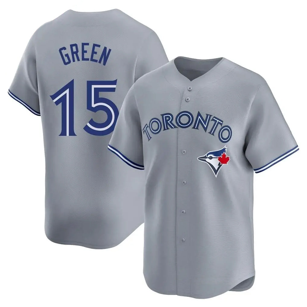 Choea T.Blue Jays #15 Chad Green Player Gray Home Game Stitched Jerseys