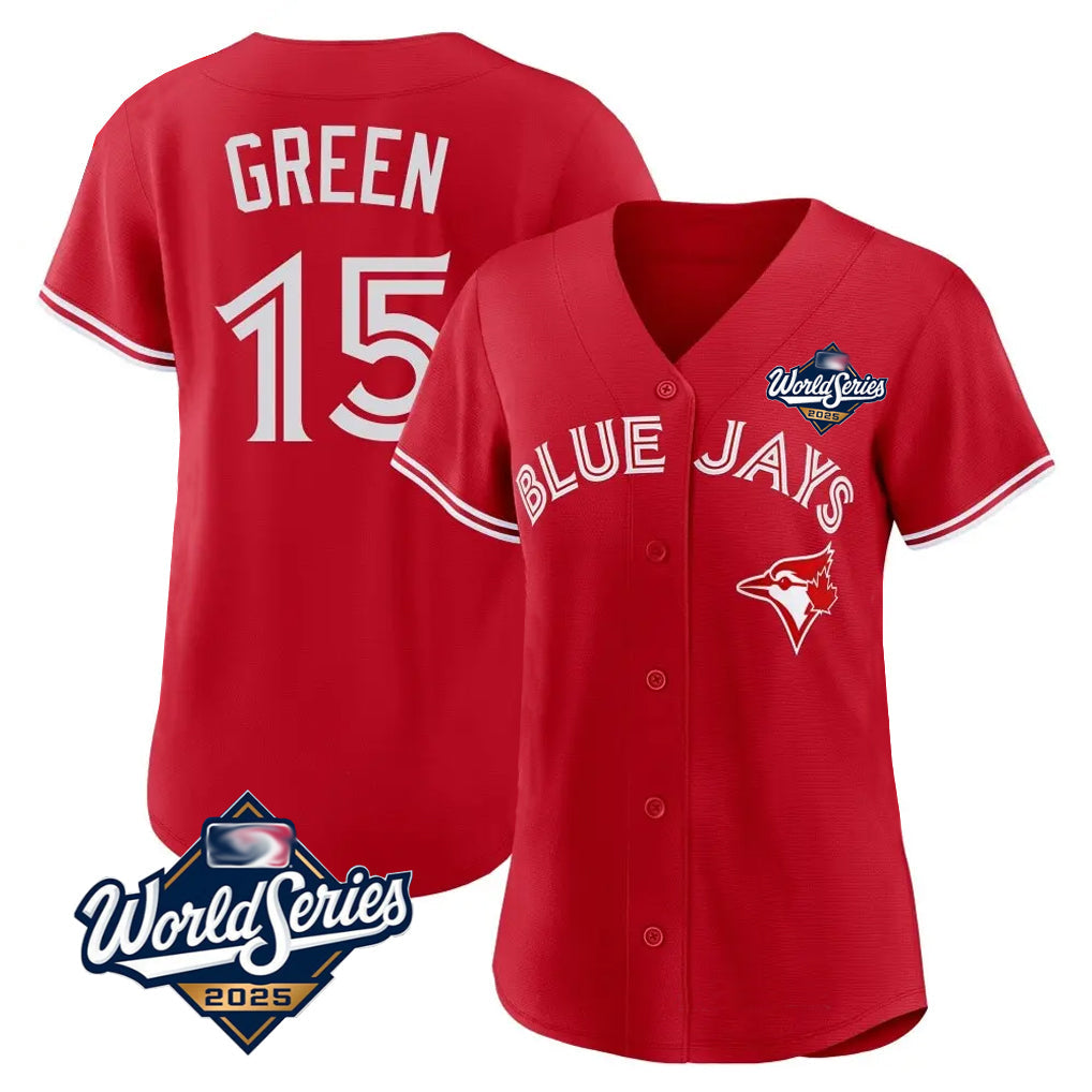 Choea T.Blue Jays #15 Chad Green Player Red 2025 World Series Limited Stitched Jerseys