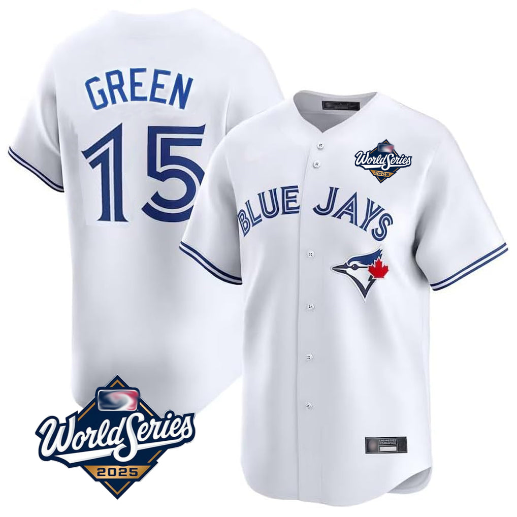 Choea T.Blue Jays #15 Chad Green Player White 2025 World Series Limited Stitched Jerseys
