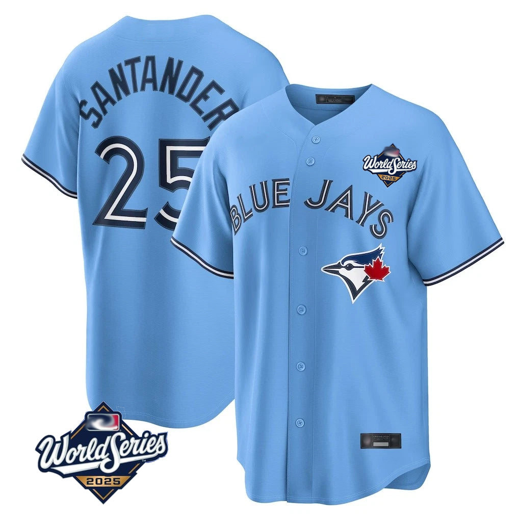 Choea T.Blue Jays #25 Anthony Santander Player Blue 2025 World Series Home Limited Stitched Jerseys