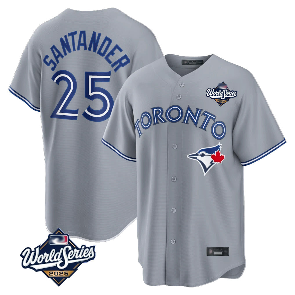Choea T.Blue Jays #25 Anthony Santander Player Gray 2025 World Series Home Limited Stitched Jerseys