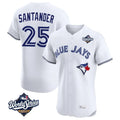 Choea T.Blue Jays #25 Anthony Santander Player White 2025 World Series Elite Limited Home Stitched Jerseys