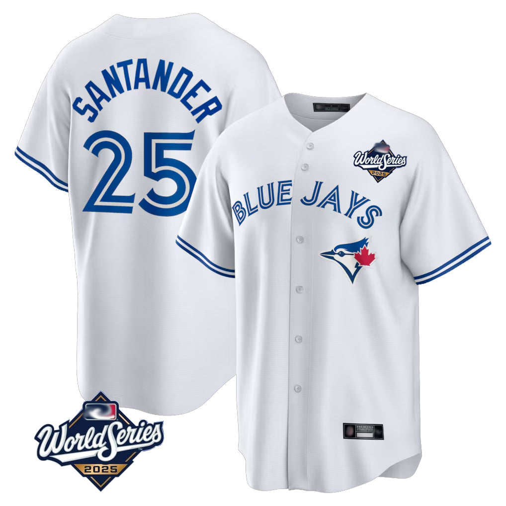 Choea T.Blue Jays #25 Anthony Santander Player White 2025 World Series Game Stitched Jerseys