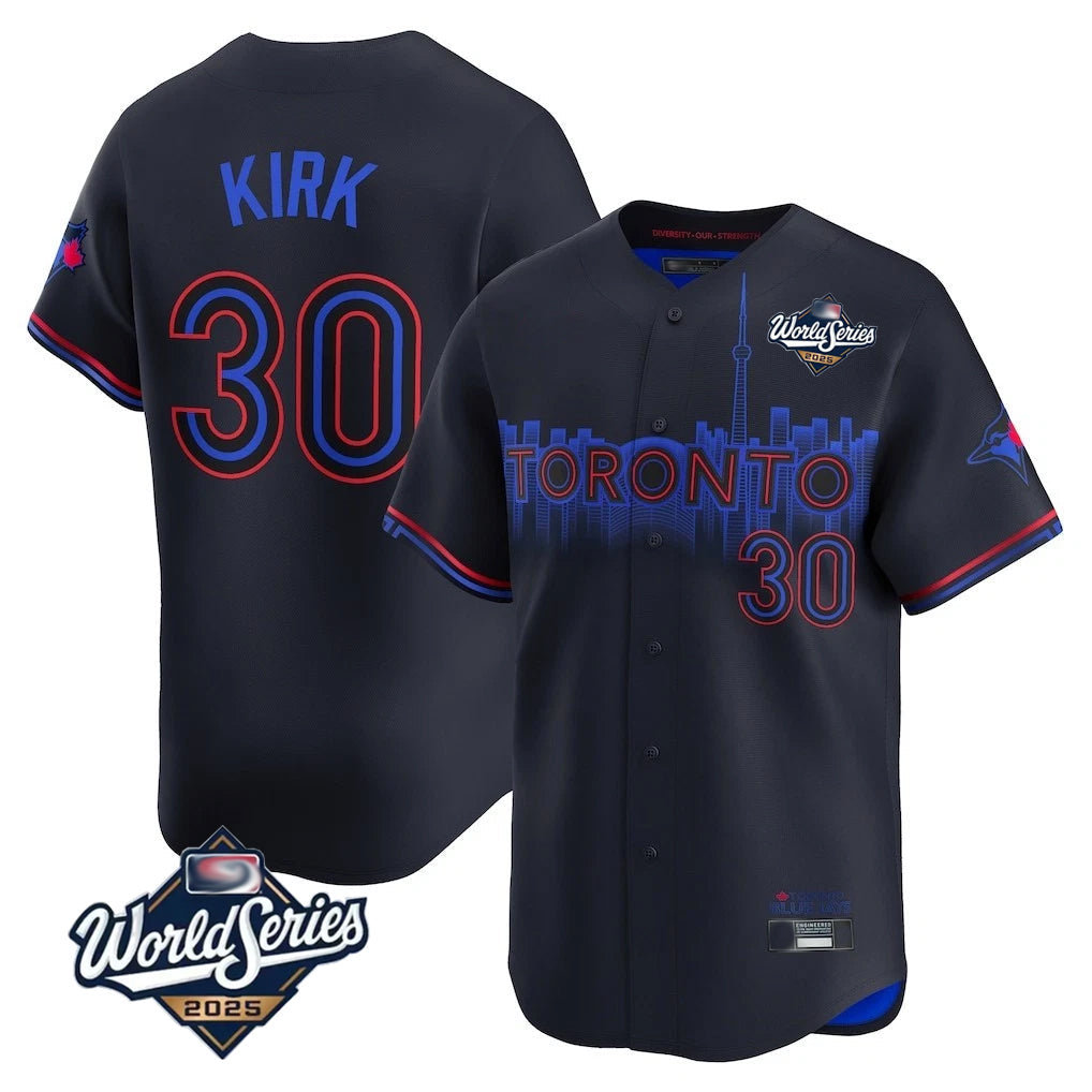 Choea T.Blue Jays #30 Alejandro Kirk Player Black 2025 World Series City Connect Stitched Jerseys