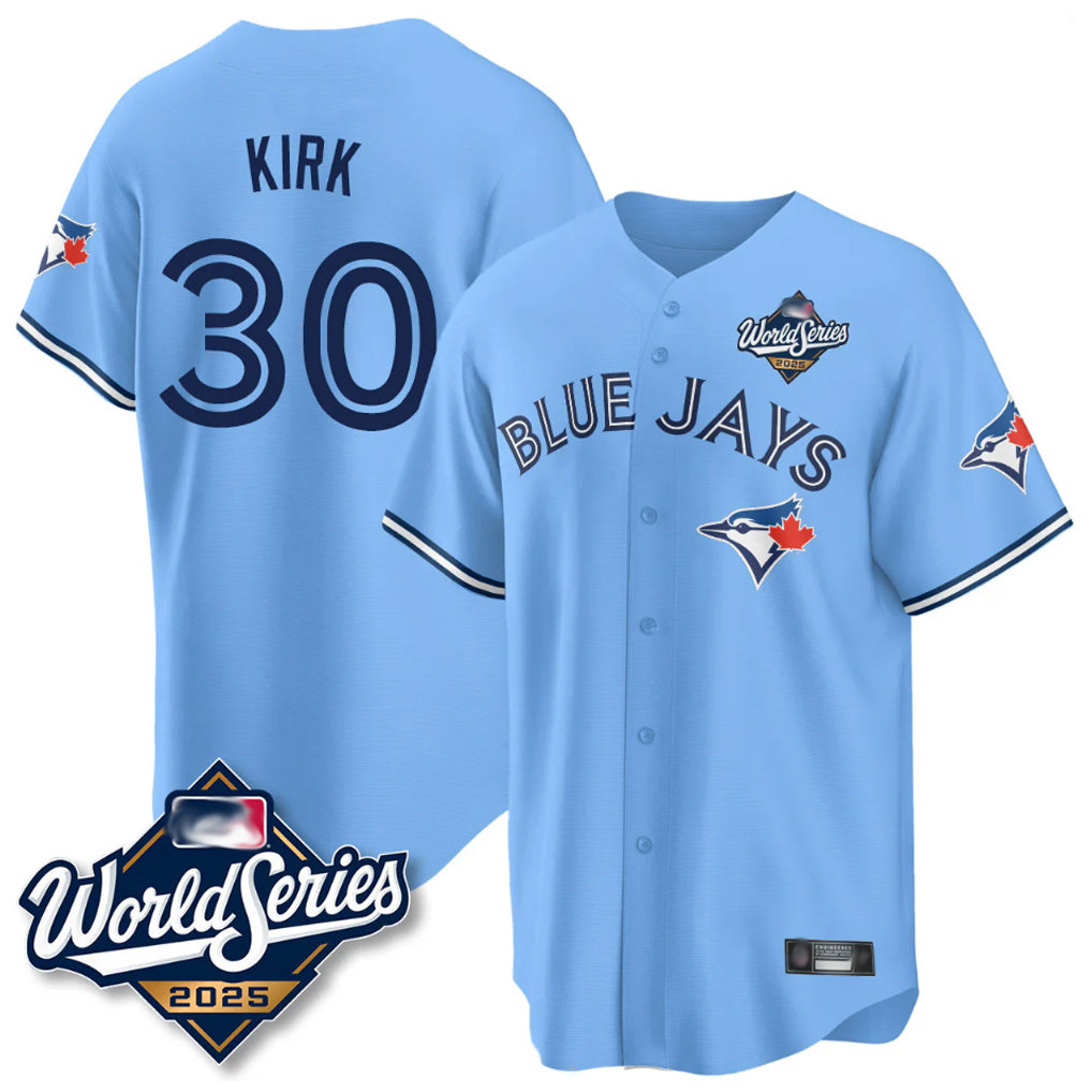 Choea T.Blue Jays #30 Alejandro Kirk Player Blue 2025 World Series Limited Stitched Jerseys