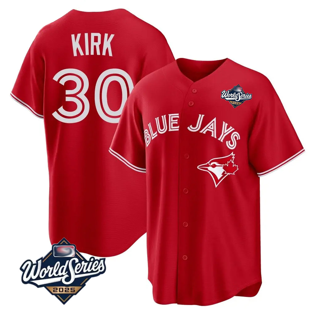 Choea T.Blue Jays #30 Alejandro Kirk Player Red 2025 World Series Home Limited Stitched Jerseys