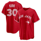 Choea T.Blue Jays #30 Alejandro Kirk Player Red Home Game Stitched Jerseys