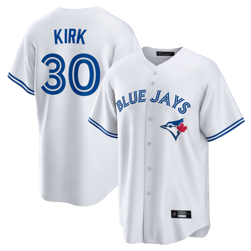 Choea T.Blue Jays #30 Alejandro Kirk Player White Home Game Stitched Jerseys