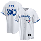 Choea T.Blue Jays #30 Alejandro Kirk Player White Home Game Stitched Jerseys