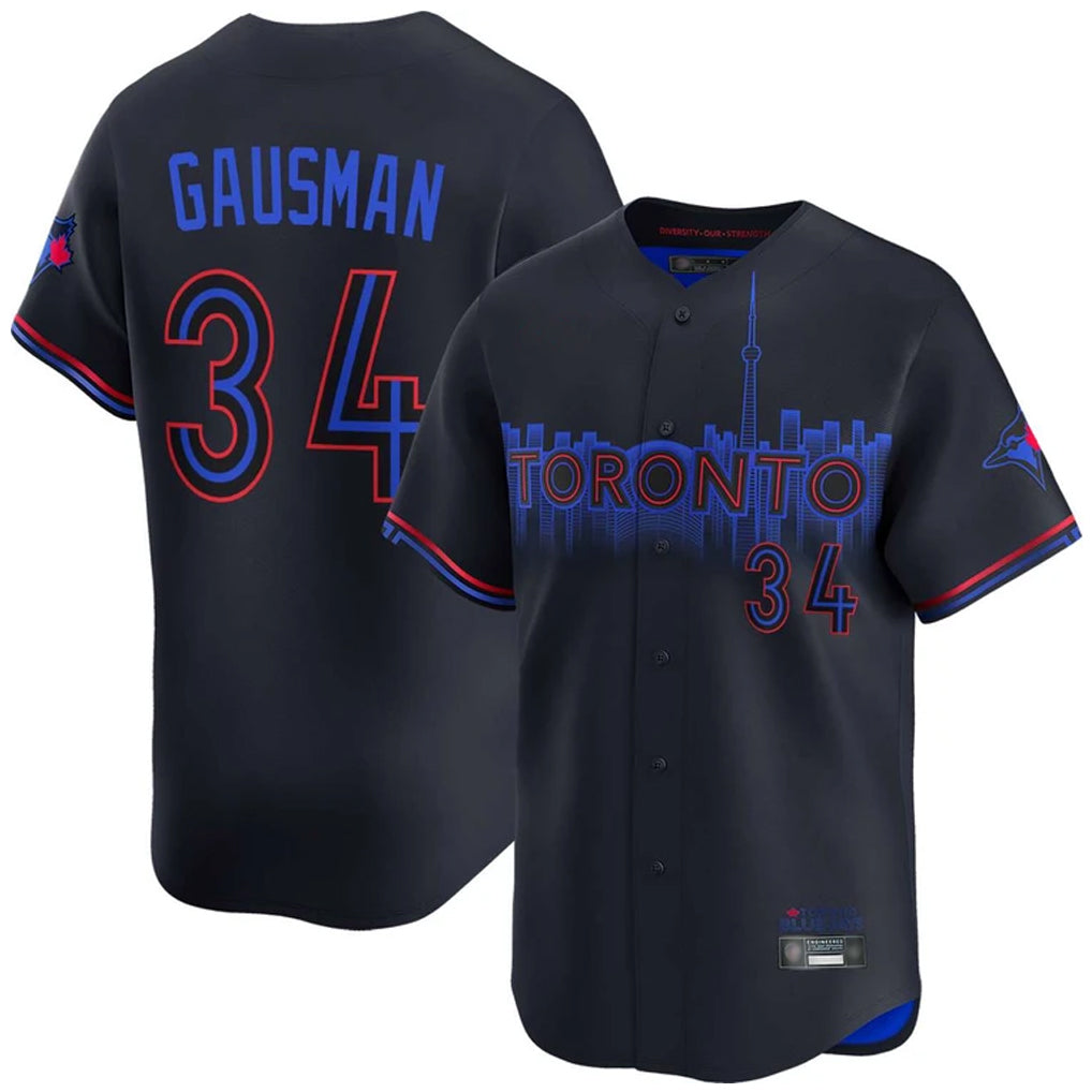 Choea T.Blue Jays #34 Kevin Gausman Player Black City Connect Stitched Jerseys