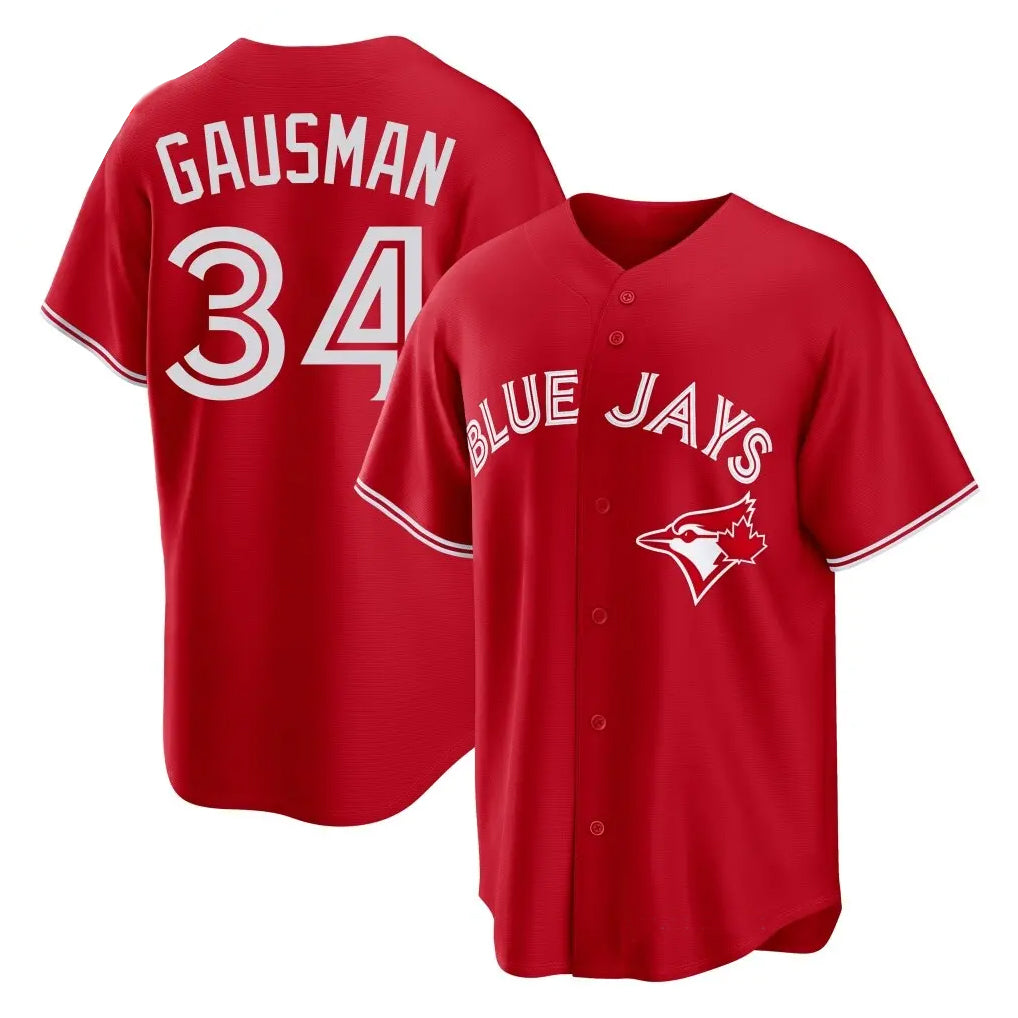Choea T.Blue Jays #34 Kevin Gausman Player Red Home Limited Stitched Jerseys