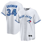 Choea T.Blue Jays #34 Kevin Gausman Player White Home Game Stitched Jerseys
