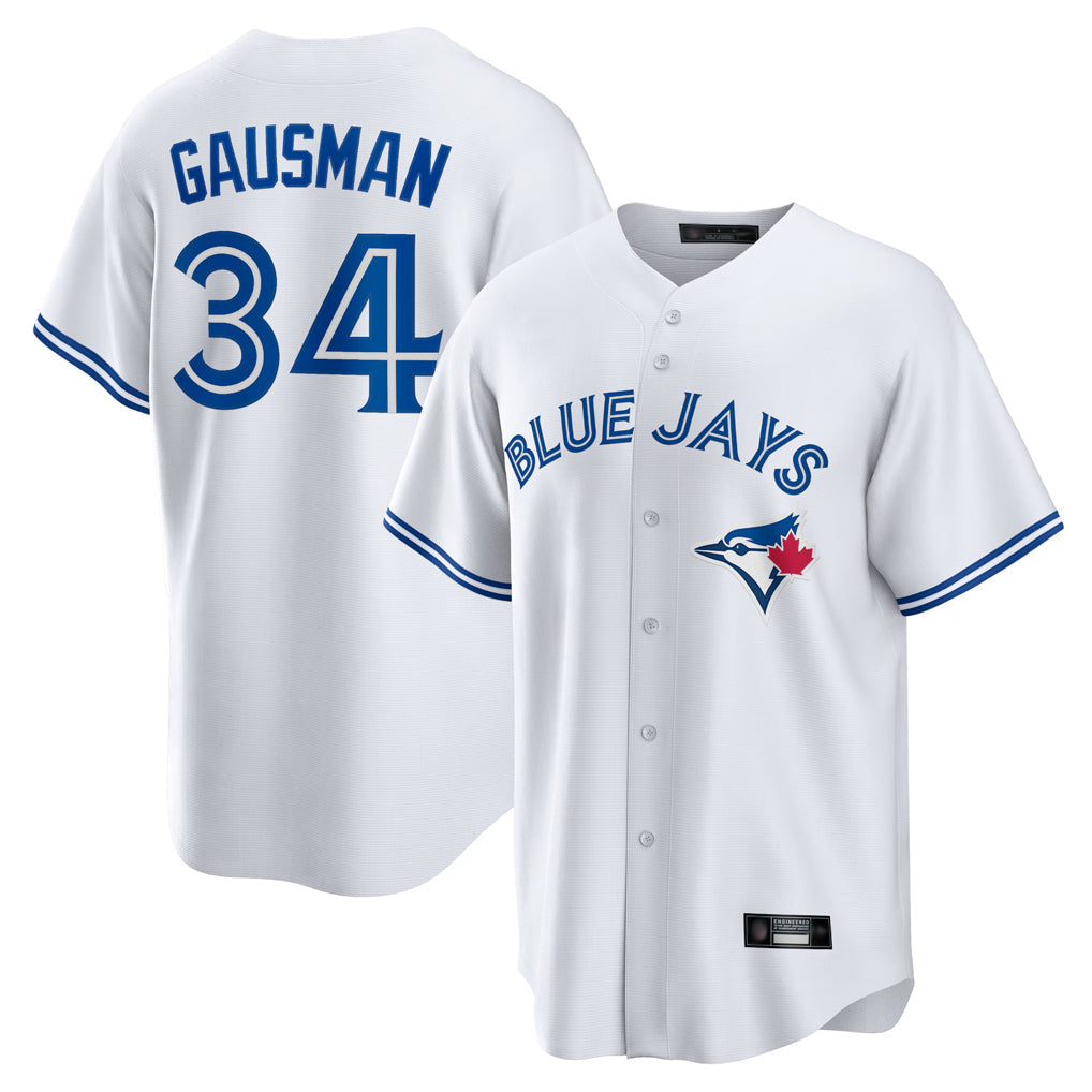 Choea T.Blue Jays #34 Kevin Gausman Player White Home Game Stitched Jerseys