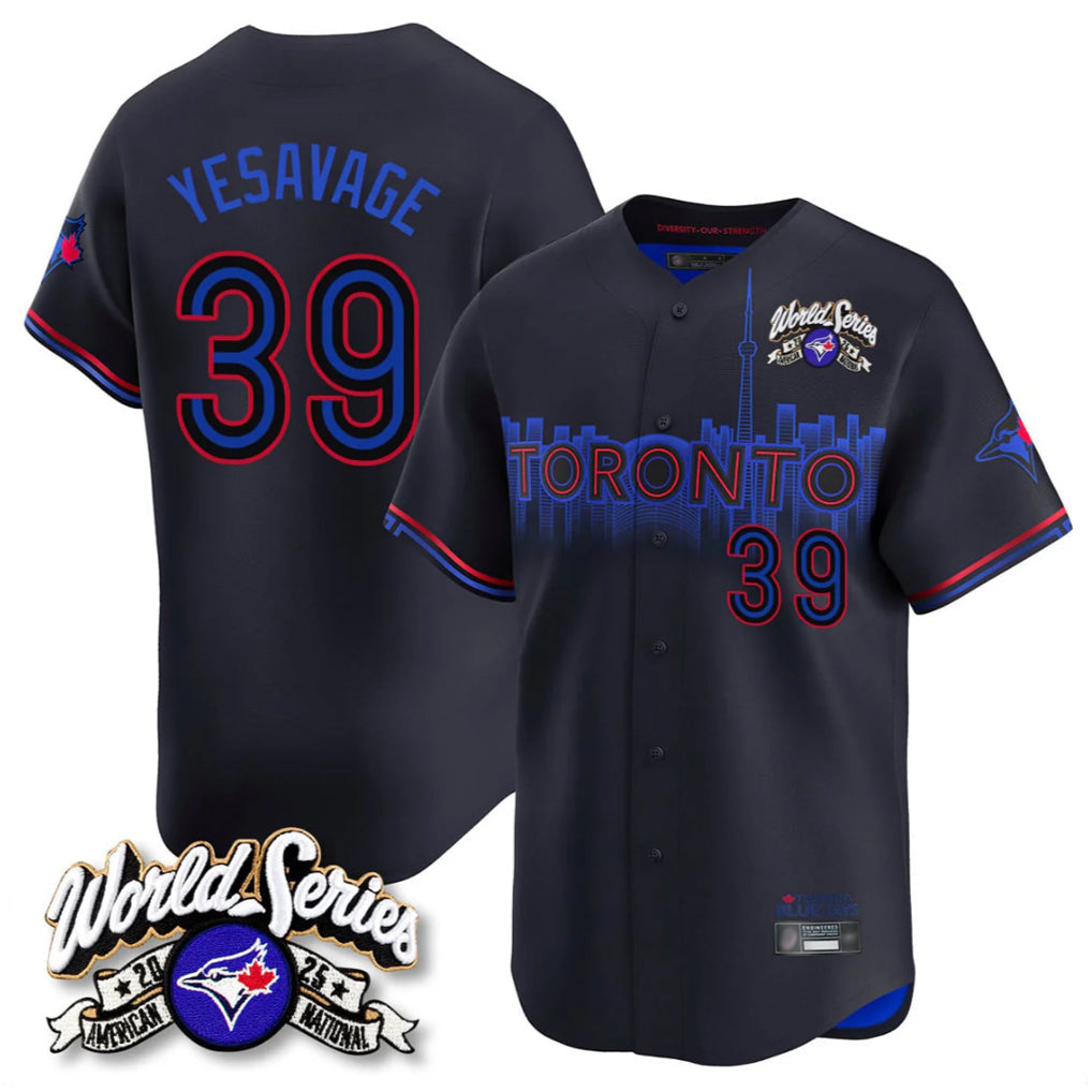 Choea T.Blue Jays #39 Trey Yesavage Player Black 2025 American League Limited All Stitched Jerseys
