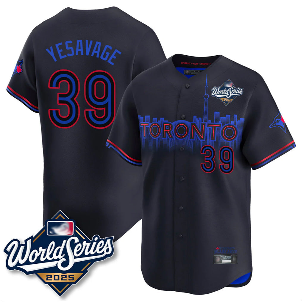 Choea T.Blue Jays #39 Trey Yesavage Player Black 2025 World Series City Connect Stitched Jerseys